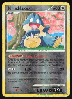 Munchlax - 68/100 - Common Reverse Holo - Majestic Dawn - Pokemon Card - DMG - Image 1