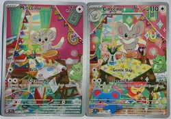 Minccino 182/162 & Cinccino 183/162 Temporal Forces IR Set Pokemon Near Mint - Image 1