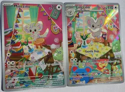 Minccino 182/162 & Cinccino 183/162 Temporal Forces IR Set Pokemon Near Mint - Image 4