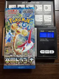 Heavy 8.70g Pokemon Sealed Dragona Paradise Japanese Booster Pack - Image 1