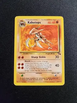 Vintage 1999 Rare Pokemon Kabutops 24/62 Fossil Set TCG Non Holo Rare - Image 1