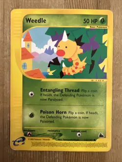 Pokemon TCG Weedle Skyridge 115/144 Regular Common DMG - Image 1