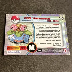 Venusaur #03 Holo Foil 1999 Pokemon - Topps Series 1 - TV Animation Edition - MP - Image 5