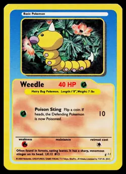 Weedle #g11 Pokemon Funskool Holographic Near Mint or Better - Image 1