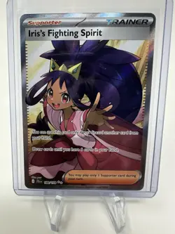 Pokemon TCG Journey Together Iris's Fighting Spirit Ultra Rare Holo 180/159 NM - Image 1