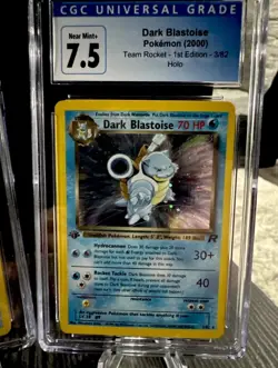 Pokemon Dark Blastoise 3/82 Team Rocket 1st Edition Holo SWIRL PSA 7.5 NM+ - Image 1