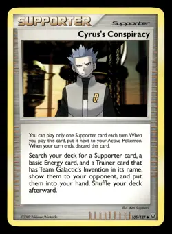 Cyrus's Conspiracy 105/127 Uncommon Platinum Pokemon LP - Image 1