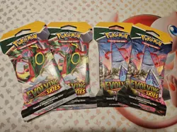Pokemon TCG Evolving Skies Sleeved Booster Pack - Lot of 4 - NEW & SEALED - Image 1