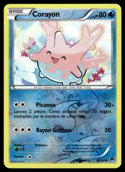 Carte Pokemon CORAYON 29/122 Reverse XY9 Rupture Turbo FR - Image 1
