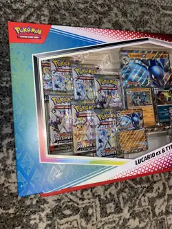 Pokemon TCG Prismatic Evolutions Lucario Ex & Tyranitar Ex Premium Collection - Image 3