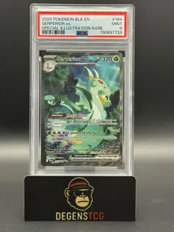 Pokemon Serperior ex Black Bolt Special Illustration Rare #164 PSA 9 Mint - Image 1