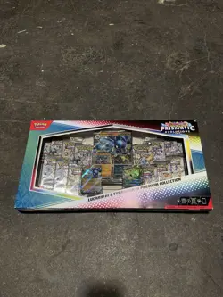 Pokemon TCG Prismatic Evolutions Lucario Ex + Tyranitar Ex Premium Collection - Image 1