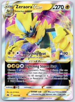 Zeraora VSTAR 055/159 (NM) - Crown Zenith - Ultra Rare - Pokemon TCG - Image 1