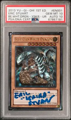 Yugioh - Blue-Eyes White Dragon YSR-EN001 1st Ultimate ERIC STUART PSA 10 - Image 1