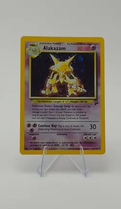 Pokemon Alakazam Base Set 2 Holo Rare Card 1/130 WOTC 2nd Edition - Image 1