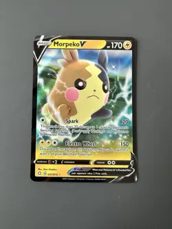 Pokemon Card Shining Fates MORPEKO V 37/72 Ultra Rare Holo Near Mint - Image 1