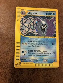 Pokemon TCG Cloyster Expedition Base Set Holo Rare Card 8/165 - Image 1