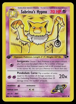 Pokemon Card - Sabrina's Hypno Gym Challenge 56/132 Uncommon 1st Edition - Image 1