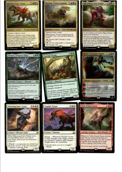 ULTIMATE DINOSAURS-100 Card Commander deck-Magic the Gathering-MTG-Mythic-Rares - Image 1