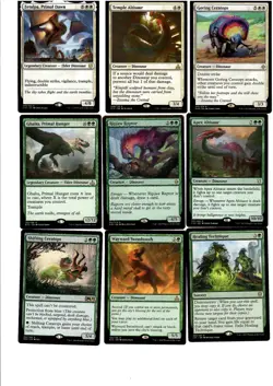ULTIMATE DINOSAURS-100 Card Commander deck-Magic the Gathering-MTG-Mythic-Rares - Image 2