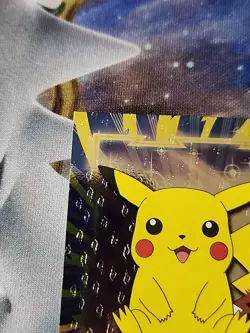 Pikachu Pokemon Topps Card #25 TV Animation Black Logo Silver Foil - Image 4