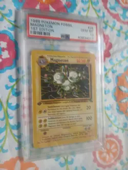 Pokemon Card 1st Edition Fossil #26 Magneton Rare PSA 10 GEM MINT 1999 Vintage - Image 3