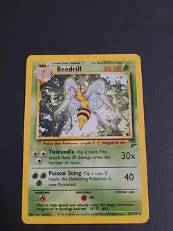 Beedrill 017/102 Base Set Regular Pokemon Card Near Mint -LP Vintage Card - Image 1