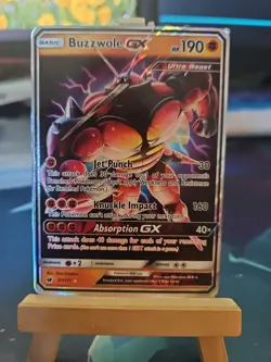 Pokemon TCG Buzzwole GX 57/111 Crimson Invasion Ultra Rare Holo Card NM - Image 1