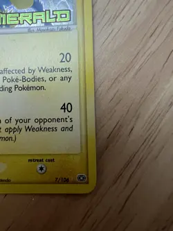 Pokemon Manectric 7/106 EX Emerald Reverse Holo Stamped Rare Card LP - Image 5