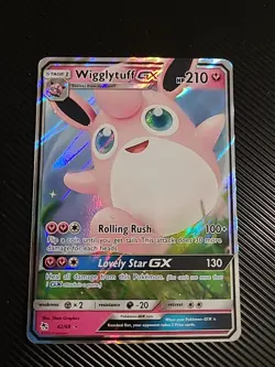 Wigglytuff GX - 42/68 - Pokemon Hidden Fates Sun & Moon Ultra Rare Card NM - Image 1