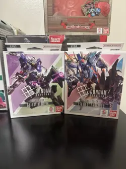 Gundam Card Game ENG Starter Decks ST07 Celestial Drive + ST08 Flash of Radiance - Image 1