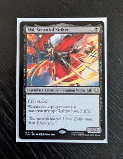 MAI, SCORNFUL STRIKER Rare Avatar: The Last Airbender Near Mint MTG - Image 1