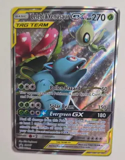 Pokemon TCG Celebi & Venusaur GX SM167 Sun & Moon Promo Tag Team - Image 1