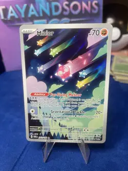 Minior Holo 201/182 Pokemon TCG Paradox Rift Illustration Rare NM/Mint Condition - Image 1