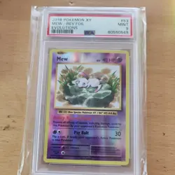 PSA 9 MINT Mew Evolutions Reverse Holo XY 2016 Pokemon 53/108 - Image 1