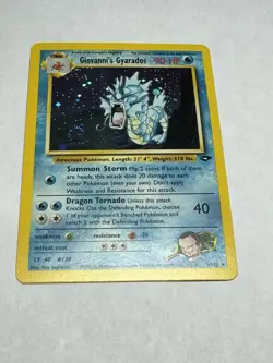 Pokemon TCG Giovanni's Gyarados Holo Swirl 5/132 Gym Challenge - Image 1