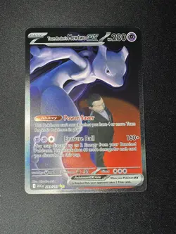 Team Rocket’s Mewtwo ex 281/217 SIR Secret Ascended Heroes Pokemon IN HAND MINT - Image 1