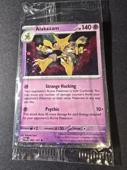 Pokemon Alakazam 082/167 SEALED Cosmos Holo Blister Exclusive W/Swirl - Image 1