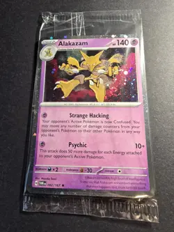 Pokemon Alakazam 082/167 SEALED Cosmos Holo Blister Exclusive W/Swirl - Image 3
