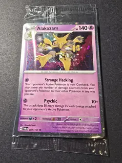 Pokemon Alakazam 082/167 SEALED Cosmos Holo Blister Exclusive W/Swirl - Image 4