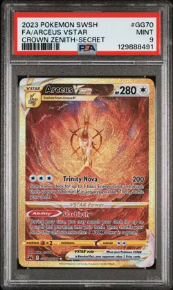 2023 POKEMON SWORD & SHIELD CROWN ZENITH SECRET FULL ART/ARCEUS VSTAR PSA 9 - Image 1