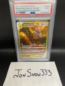 Pokemon SWSH Crown Zenith Secret Origin Form Dialga Vstar #GG68 PSA 9 MINT - Image 1