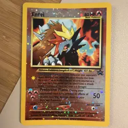 Pokemon TCG Entei Wizards Black Star Promo 34 Holo Promo LP SWIRL - Image 1