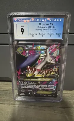 Pokemon CGC Blue Label 9- Mint M Latios EX Roaring Skies 102/108 with Subgrades - Image 1