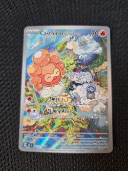 Pokemon Castform Sunny Form 195/191 Sv08: Surging Sparks Holo NM - Image 1