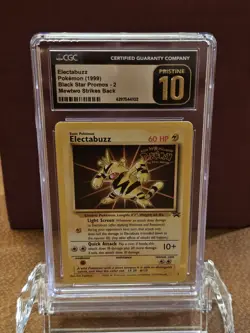 1999 POKEMON BLACK STAR PROMO #2 ELECTABUZZ CGC 10 PRISTINE *** POP 81 *** - Image 1