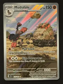 NM-Mint Mudsdale - 175/162 - Illustration Rare Pokemon Temporal Forces - Image 1