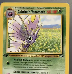 Pokemon TCG Sabrina's Venomoth Gym Heroes 34/132 1st Edition (Original Owner) - Image 2