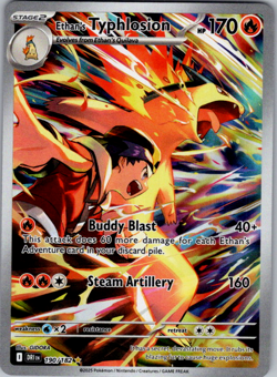 Ethans Typhlosion 190/182 Illustration RARE Pokemon TCG 2025 Destined Rivals NM - Image 1