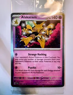 SEALED Alakazam 82/167 Twilight Masquerade Cosmos Holo 2025 Knockout Pokemon TCG - Image 1